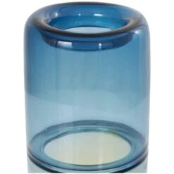 13" Blue & Yellow Ombre Glass Vase -Flowers Michael Store D760546S 4