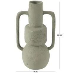 16" Light Gray Paper Mache Textured Vase -Flowers Michael Store D760547S 4