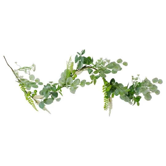 Northlight 5ft. Green Leaves & Berry Garland 4 Northlight 5ft. Green Leaves & Berry Garland - Image 2