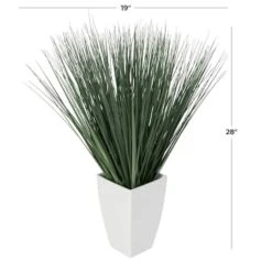 28" Foliage Artificial Plant With White Plastic Pot -Flowers Michael Store D762320S 5