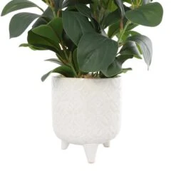 14" Faux Foliage Artificial Plant In White Pot -Flowers Michael Store D762322S 6