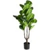 4ft. Green Fiddle Leaf Artificial Tree With Black Pot -Flowers Michael Store D762324S 1