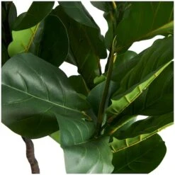 4ft. Green Fiddle Leaf Artificial Tree With Black Pot -Flowers Michael Store D762324S 5