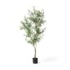 Glitzhome® 6ft. Potted Faux Olive Tree -Flowers Michael Store D763657S 1