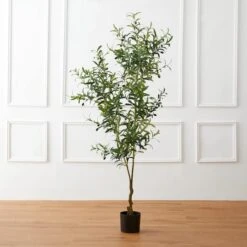 Glitzhome® 6ft. Potted Faux Olive Tree 17 Glitzhome® 6ft. Potted Faux Olive Tree -Flowers Michael Store D763657S 6