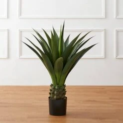 Glitzhome® 3.25ft. Potted Faux Agave Plant -Flowers Michael Store D763658S 2