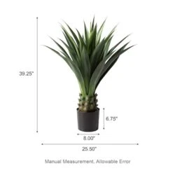 Glitzhome® 3.25ft. Potted Faux Agave Plant -Flowers Michael Store D763658S 8