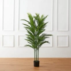 Glitzhome® 5ft. Potted Faux Palm Tree 16 Glitzhome® 5ft. Potted Faux Palm Tree -Flowers Michael Store D763659S 5