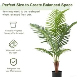 Glitzhome® 3.5ft. Potted Faux Areca Palm Tree -Flowers Michael Store D763661S 7