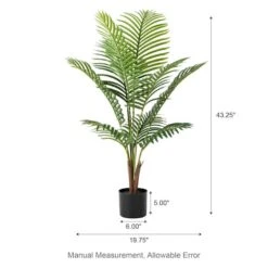 Glitzhome® 3.5ft. Potted Faux Areca Palm Tree -Flowers Michael Store D763661S 8