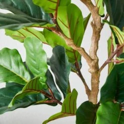 Glitzhome® 5ft. Faux Fiddle Leaf Fig Tree In Pot -Flowers Michael Store D763664S 5