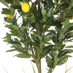 6ft. Artificial Lemon Tree In White Decorative Pot -Flowers Michael Store D763730S 7