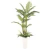 6ft. Artificial Areca Palm Tree In White Decorative Pot -Flowers Michael Store D763731S 1