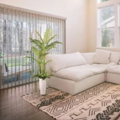 6ft. Artificial Areca Palm Tree In White Decorative Pot -Flowers Michael Store D763731S 2