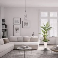 6ft. Artificial Areca Palm Tree In White Decorative Pot -Flowers Michael Store D763731S 3