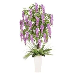 6ft. Artificial Wisteria Tree In White Decorative Pot