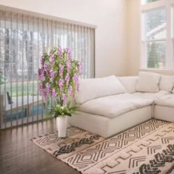 6ft. Artificial Wisteria Tree In White Decorative Pot -Flowers Michael Store D763732S 2