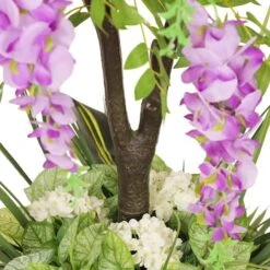 6ft. Artificial Wisteria Tree In White Decorative Pot -Flowers Michael Store D763732S 7