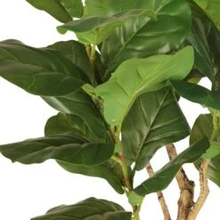 6ft. Artificial Fiddle Leaf Ficus Tree In White Decorative Pot -Flowers Michael Store D763733S 4