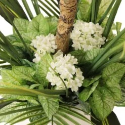 6ft. Artificial Fiddle Leaf Ficus Tree In White Decorative Pot -Flowers Michael Store D763733S 5