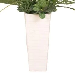 6ft. Artificial Fiddle Leaf Ficus Tree In White Decorative Pot -Flowers Michael Store D763733S 8