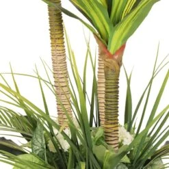 6ft. Artificial Dracaena Fragrans Tree In White Decorative Pot -Flowers Michael Store D763734S 4