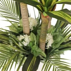 6ft. Artificial Dracaena Fragrans Tree In White Decorative Pot -Flowers Michael Store D763734S 6