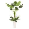 5ft. Artificial Tarovine Tree In White Decorative Pot -Flowers Michael Store D763736S 1