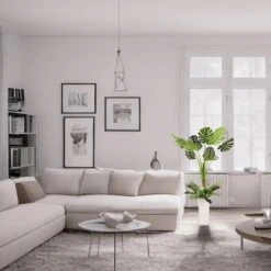 5ft. Artificial Tarovine Tree In White Decorative Pot -Flowers Michael Store D763736S 3