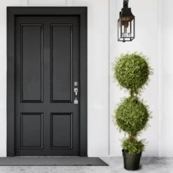 4ft. Mini Tea Leaf Two-Ball Topiary 8 4ft. Mini Tea Leaf Two-Ball Topiary -Flowers Michael Store D766095S 2